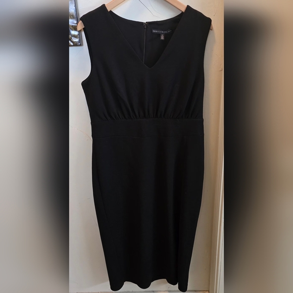 White House Black Market Classic Black Midi Dress 12 - Picture 1 of 7